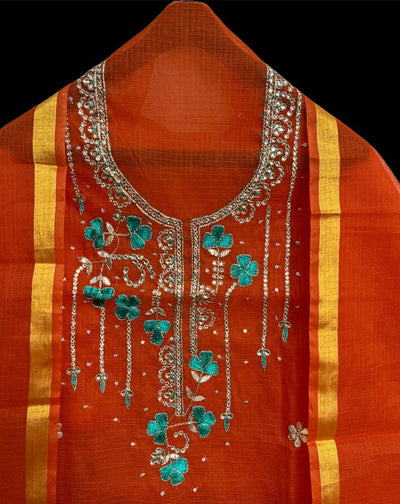 Kota Doria Suit GotaPatti 13% Off - IndieHaat