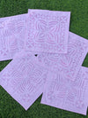 Pure Cotton Applique Work Cushion Covers Melrose Purple Colour (16X16 Inch)-Indiehaat