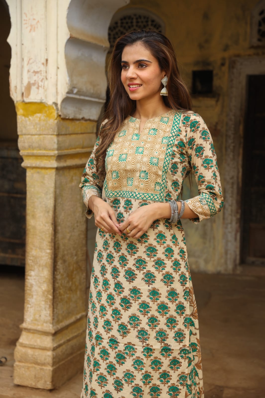 Kurti with SKIRT  Women Fashion Indian  Fusion Wear kurtis tunics  tops  Ahmedabad