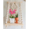 White Hanging Wooden Shelf Size: 24" Long Plank : 5"X12"-Indiehaat