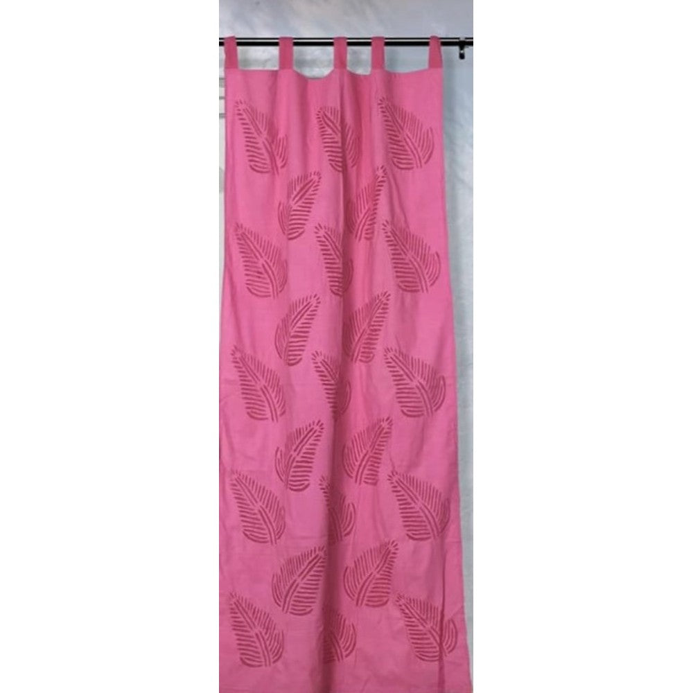 Applique Work Wall Hanging Pink Curtain
Size - 44"X84" (3.5 X 7 Ft)-Indiehaat