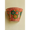 Indiehaat | Flower Kalamkari Handpainted Wall Mount Leather Lamp | 5.5 Inch
