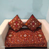 Indiehaat | Khamma Ghani Textured Rajkoti Brown Sofa Cover