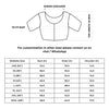 Size chart for IndieHaat products - Crop Top / Blouse