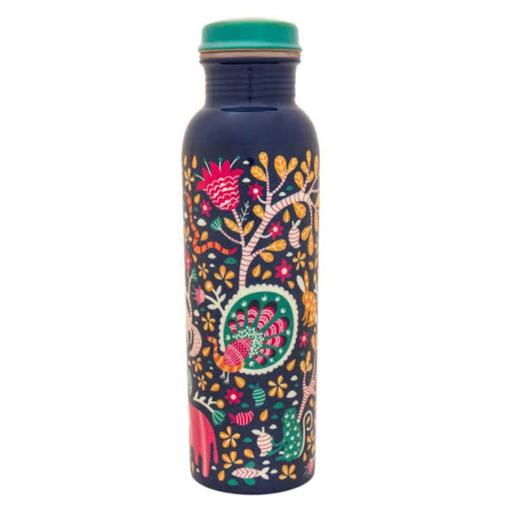 Rajasthani Handcpainted Pure Copper Multicolor Bottles 1 Litre rajasthani-handcpainted-pure-copper-multicolor-bottles-1-litre