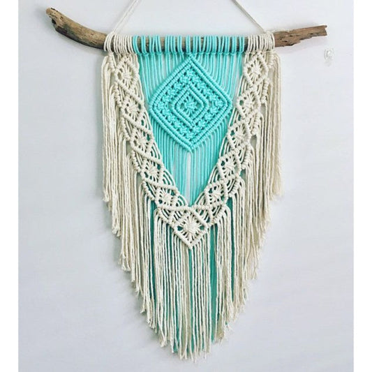 Macrame Double Colour Wall Hanging
Size: 16X34-Indiehaat