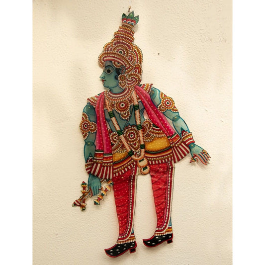 Multicolor Handcrafted Leather Krishna Painting
-Indiehaat