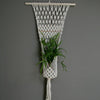 White Macrame Plant Hanger (Single)Size: 13X32" Long-Indiehaat