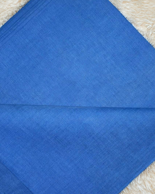 Pure Linen by Linen Fabric Royal Blue Color - IndieHaat