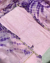 Pure Chanderi Silk Kurti Pale Pink Color with heavy Chikankari work Dupatta - IndieHaat