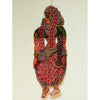 Multicolor Handcrafted Leather Radha Painting-Indiehaat