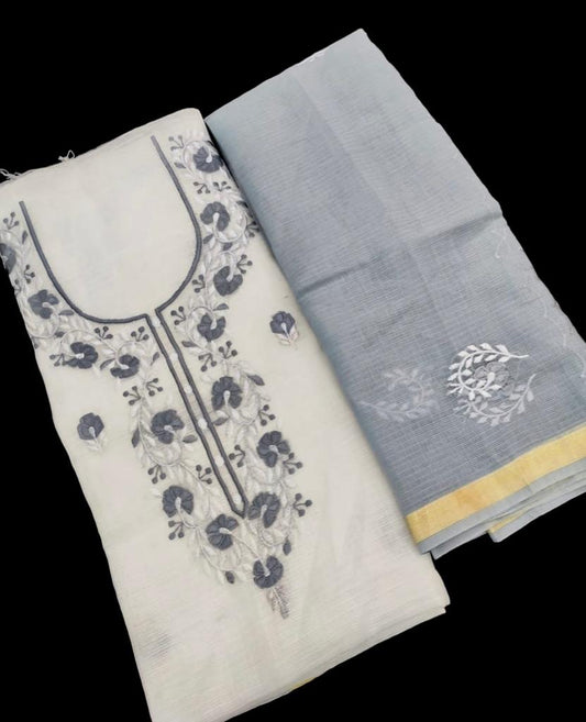 IndieHaat|Kota Doria Suit Embroidered 20% Off