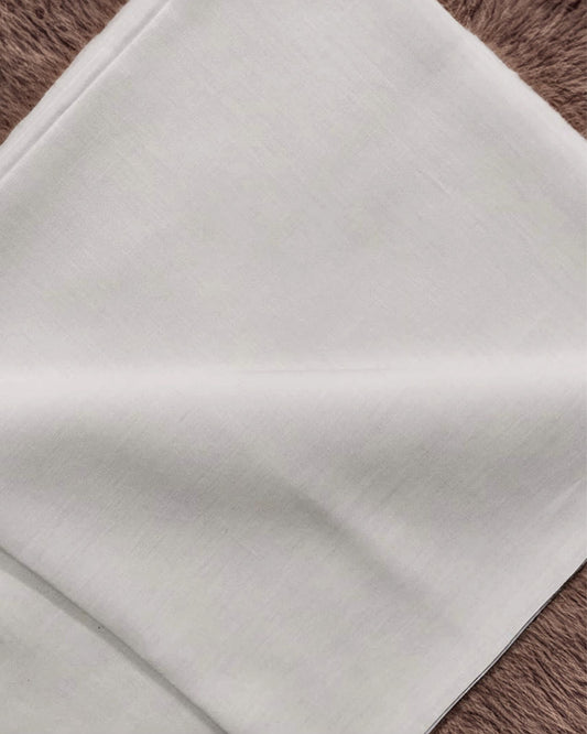 Pure Linen by Linen Fabric White Color - IndieHaat