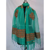 Kota Doria Dupatta with Ajrak Applique Work Handcrafted