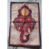 Indiehaat | Khamma Ghani Banjara Work Ganpati Biege Color Wall Decor - 36X25 Inch