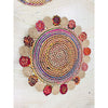 Multicolour Jute Rug Mat Size : 48" Round 120 Cm-Indiehaat