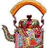 Rajasthani Handpainted Multicolor Metal Kettles-Indiehaat