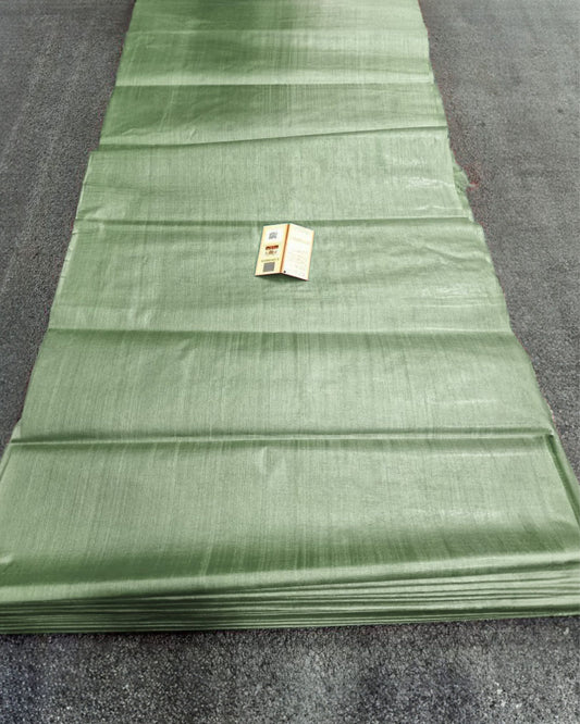Silkmark Certified Pure Tussar Silk Fabric Sage Green Color - IndieHaat