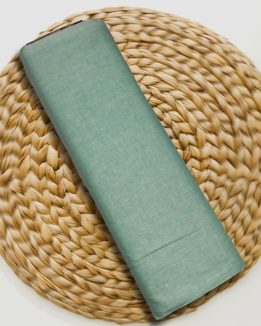 Pure Linen by Linen Fabric Light Sage Green Color - IndieHaat