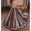 Handblock Printed Cotton Red Lehanga And Top With Mulmul Dupatta | Indiehaat