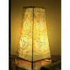 Indiehaat | Fish Kalamkari Handpainted Standing Square Leather Lamp | 13 Inch