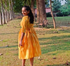Pure Cotton Dress Ikkat Design Yellow 25% Off - IndieHaat