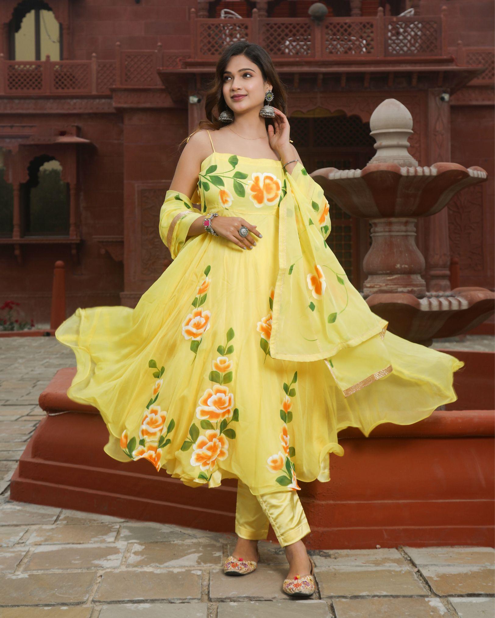 fabric paint dress design Handpainted dress