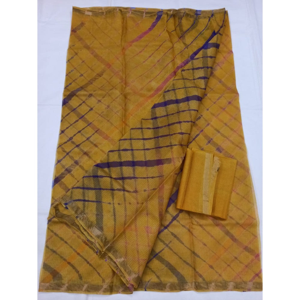 Pure Silk Kota Doria Saree with blouse Handcrafted