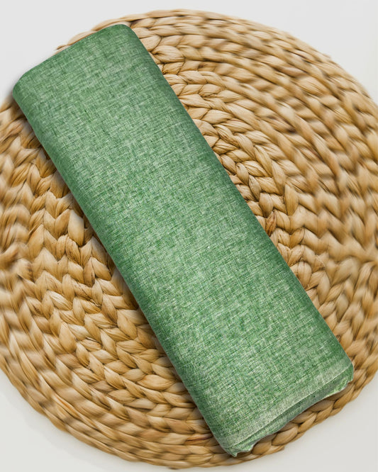 Pure Linen by Linen Fabric Sage Green Color - IndieHaat