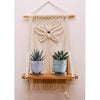 Hanging Wooden Shelf Size: 24" Long Plank : 5"X12"-Indiehaat