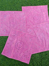 Indiehaat | Khamma Ghani Intricate Cotton Pink Cushion Covers Mirror Work