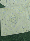Indiehaat | Khamma Ghani Chic Cotton White Cushion Covers Mirror Work
