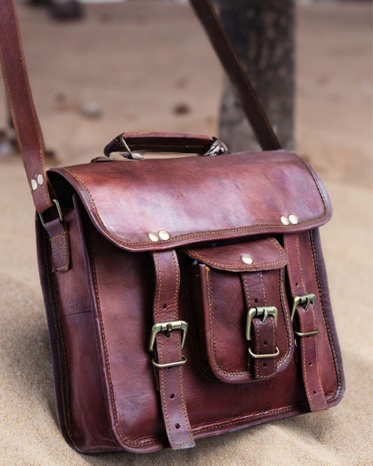 Indiehaat | Pure camel leather bag Brown Color