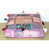 Indiehaat | Khamma Ghani Quirky Cotton Pouffe Cover Kantha Work