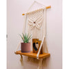 Hanging Wooden Shelf Size: 24" Long Plank : 5"X12"-Indiehaat