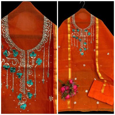 Kota Doria Suit GotaPatti 13% Off - IndieHaat