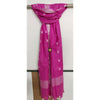 Hand Dyed Slub Linen Pink Dupatta-Indiehaat