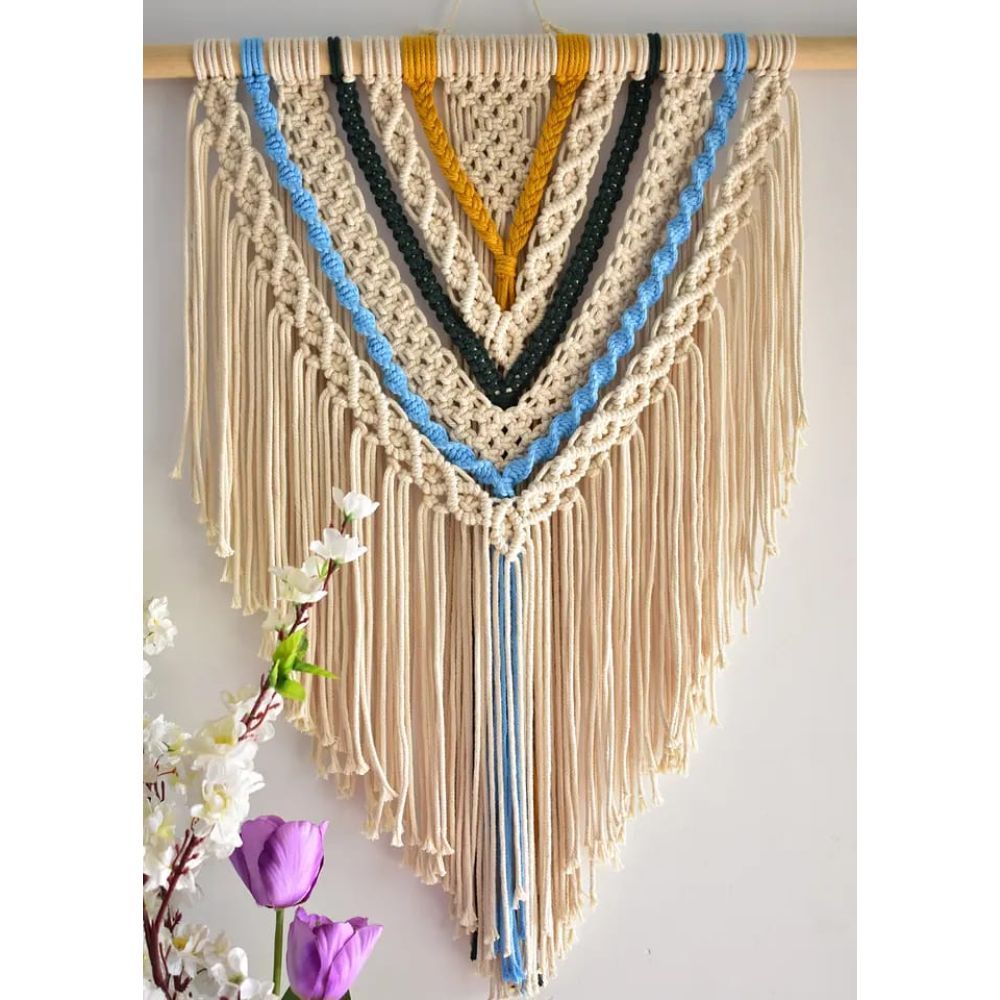 Multicolur Wall Hanger 
Material : Cotton 
Size : 20"X34"-Indiehaat