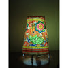 Indiehaat | Fish Kalamkari Handpainted Standing Round Leather Lamp | 9 Inch