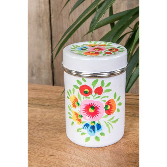 Beautifully crafted Rajasthani Handpainted Stainless Steel Containers - Order now at 1399-Indiehaat