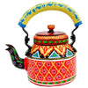 Rajasthani Handpainted Multicolor Metal Kettles-Indiehaat