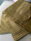 Kota Staple Silk Flag and Sequence Pallu Saree Barley Corn Brown Colour with Running Blouse-Indiehaat