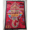 Indiehaat | Khamma Ghani Banjara Work Ganpati Red Wall Decor - 36X25 Inch