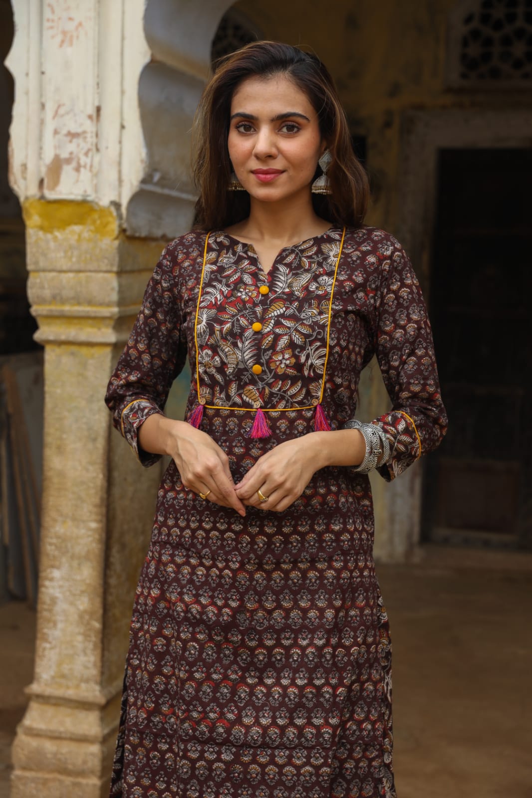 Cotton Cambric Party Wear Bagru Print Kurti at Rs 1450/piece in Kota | ID:  22625021012