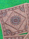 Indiehaat | Khamma Ghani Embellished Cotton Brown Cushion Covers Mirror Work