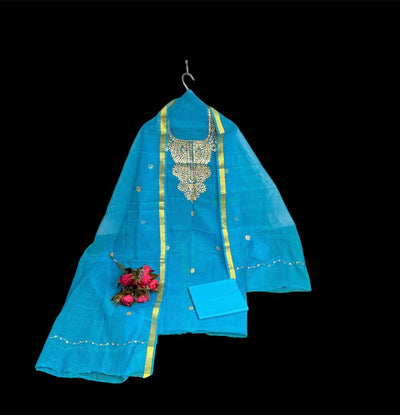 Kota Doria Suit IntricateDesign 13% Off - IndieHaat