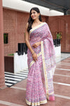 Shop the Best Pure Maheshwari Silk Saree Hand block Printed at 17% Off - Indiehaat