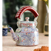 Rajasthani Handpainted White Metal Kettles-Indiehaat