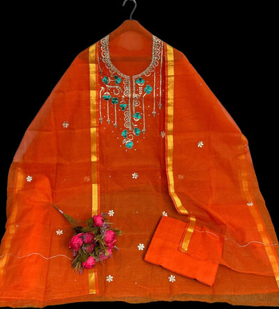 Kota Doria Suit GotaPatti 13% Off - IndieHaat