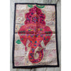 Indiehaat | Khamma Ghani Banjara Work Ganpati Pink Wall Decor - 36X25 Inch